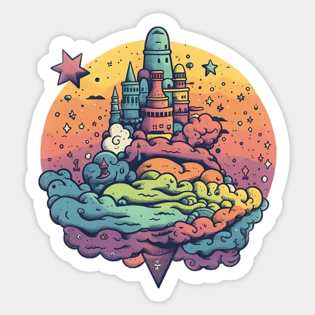 Cartoon cloudscape Sticker by stkUA